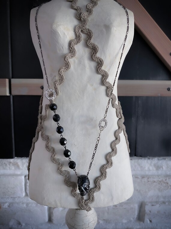 Gothic Skull Crystal Necklace - image 5