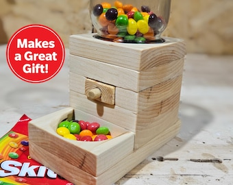 Candy Dispenser Woodworking Plans- DIY Instructions To Make Your Own Candy Machine