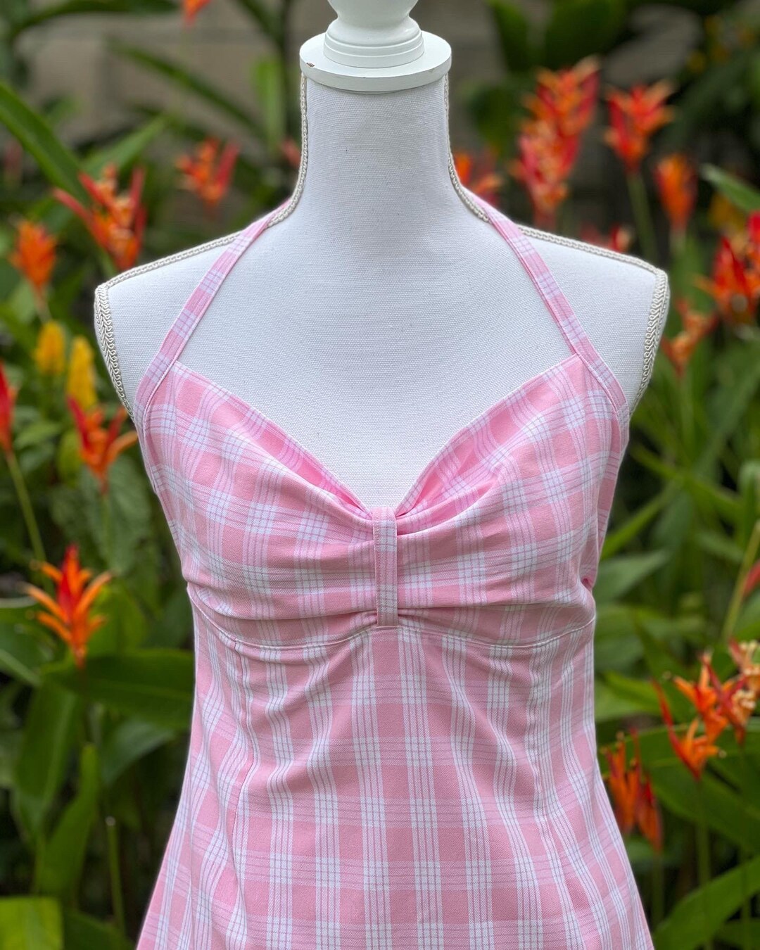 Pink Sleeveless Women Palaka Shirt main image 1