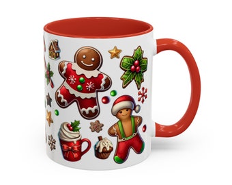 Gingerbread Coffee Mug, Christmas Mug, Available in 11 or 15oz