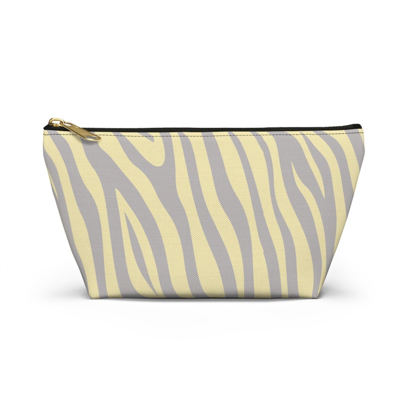 Yellow & Grey Leopard Makeup Bag Cosmetic Bag Toiletry Bag Etsy