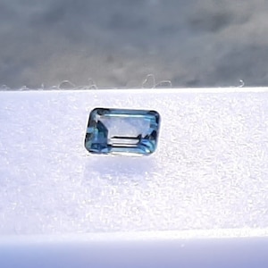 Faceted Montana Sapphire -  Blue Montana Sapphire - Emerald cut Montana Sapphire - .38 TCW Sapphire - 3.25 x 4.75 mm - A84