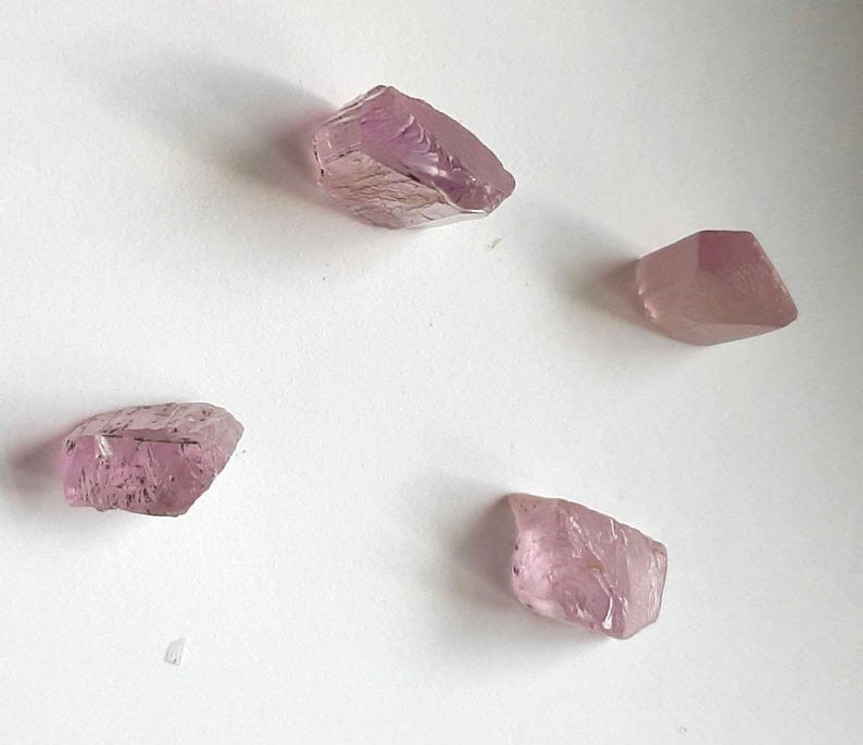 Pink Kunzite Rough, Lot of 4 stones, 54 TCW - #C16 image 2