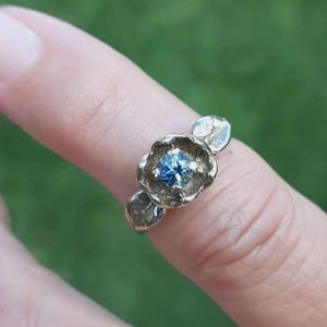 Anello Montana Sapphire - Anello in oro 14kt - Zaffiro Montana blu brillante - Anello Montana Sapphire blu - A29