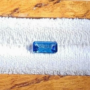Faceted Montana Sapphire -  Blue Montana Sapphire - Montana Sapphire - Emerald cut Montana Sapphire - .92Ct Sapphire - 3.75 x 7.5 mm - D19-2