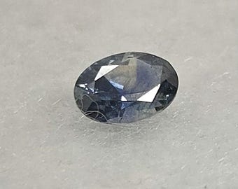 Faceted Blue Montana Sapphire, Oval, .90 Carat - 5 x 7 mm - B35