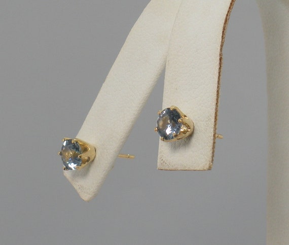 Montana Sapphire Earrings - Blue Montana Sapphire… - image 4