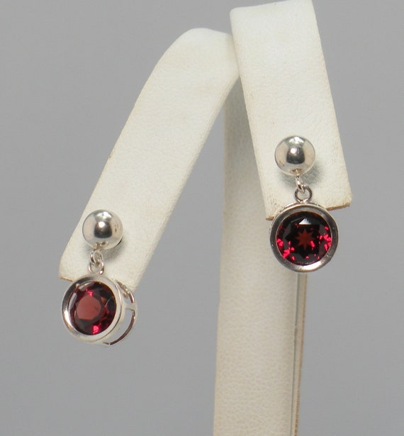 Garnet - red Garnet - Garnet Earrings - Garnet Da… - image 3