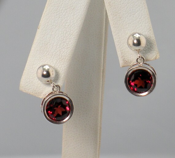 Garnet - red Garnet - Garnet Earrings - Garnet Da… - image 1