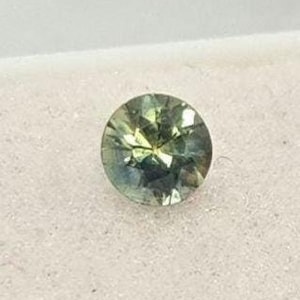 Faceted Montana Sapphire - Green Montana Sapphire - Montana Sapphire - Round Faceted Montana Sapphire - .74Ct Sapphire - 5.5mm - B31-3