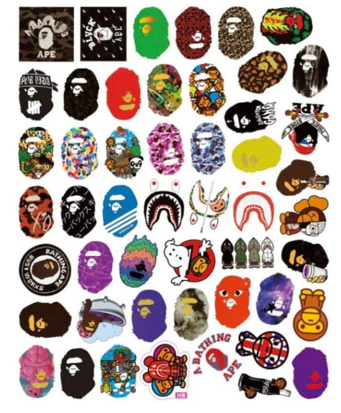 Japanese Amine Ape Stickers Collection Vinyl Waterproof Stickers for Water Bottles Car Laptop Luggage Motorcycle Snowboard Phone Decal Kids