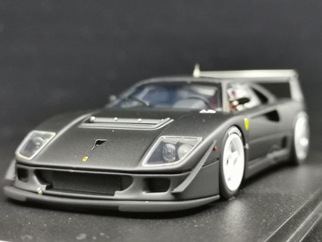 MAKE UP EIDOLON F40 LM 1994 test アイドロン 1/43 Eidolon Make up Ferrari F40 LM Test Car in matte Black EM001B