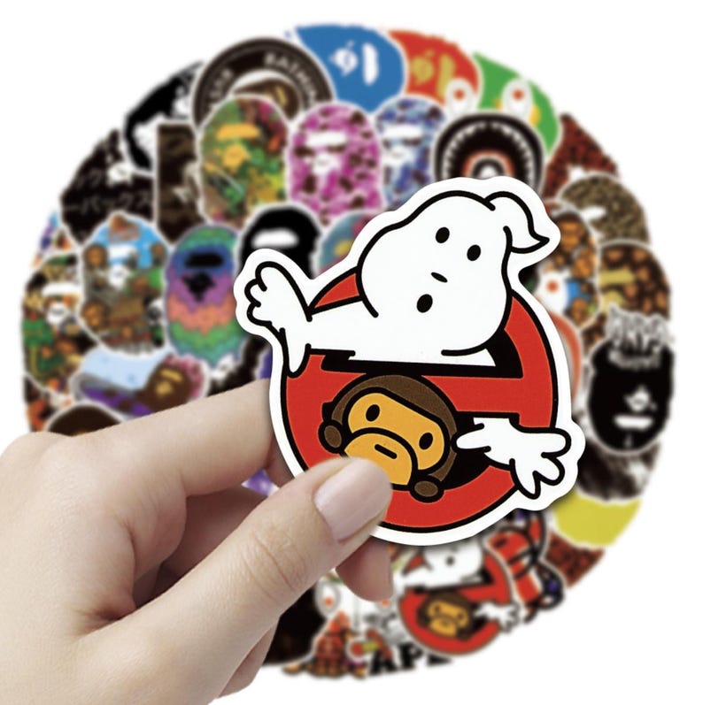50 Pcs Japanese Anime Ape Stickers Collection Vinyl Waterproof Stickers ...