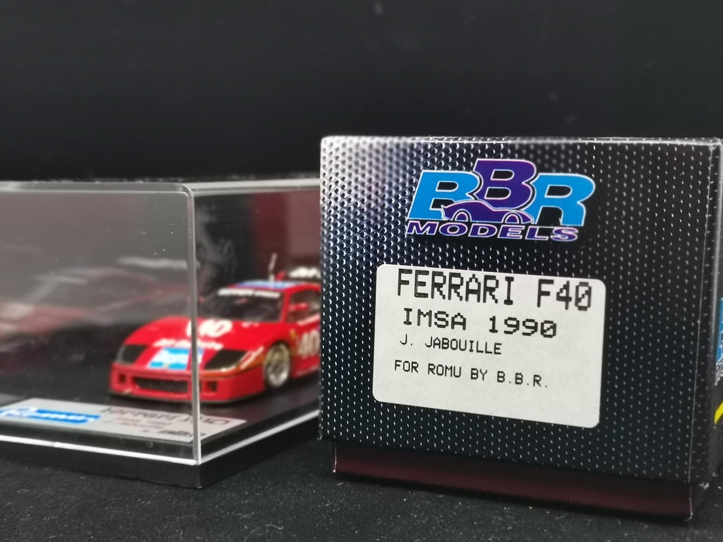 1/43 BBR フェラーリF40 ROMU IMSA 1990 新しい BBR モデル 1:43 フェラーリ F40 IMSA 1990 J ジャブイユ Romu