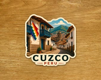 Peru Cuzco Travel Sticker - Matte Vinyl Die Cut Sticker