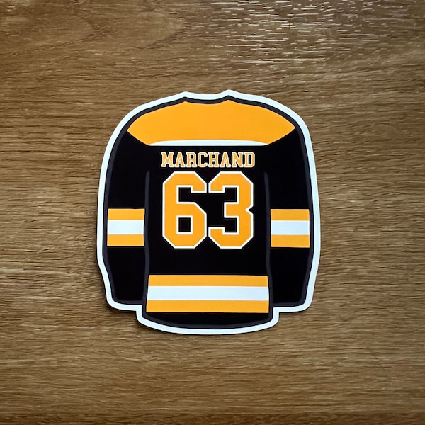 Boston Bruins - Brad Marchand - Home Jersey Die Cut Sticker