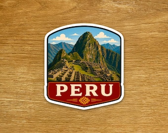 Peru Travel Sticker - Matte Vinyl Die Cut Sticker