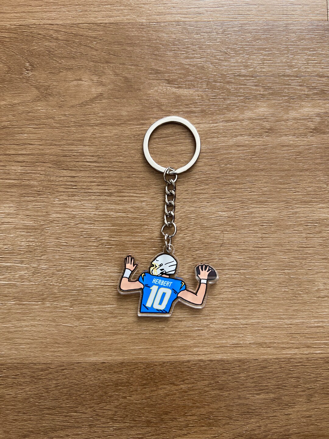 Los Angeles Chargers Justin Herbert Acrylic Keychain Etsy UK