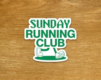 Running Club (Choose the day) - Matte Vinyl Die Cut Sticker