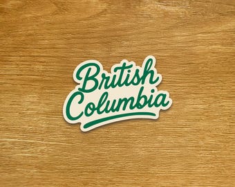 Pegatina de viaje de Columbia Británica - Vinilo mate troquelado