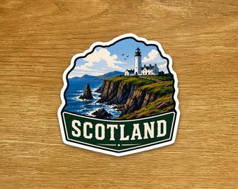 Scotland Travel Sticker - Matte Vinyl Die Cut Sticker