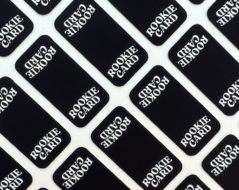 Sports cards stickers - 35pt toploaders or one touches stickers - Rookie Card (black) / Baseball, Hockey, Football, Basketball