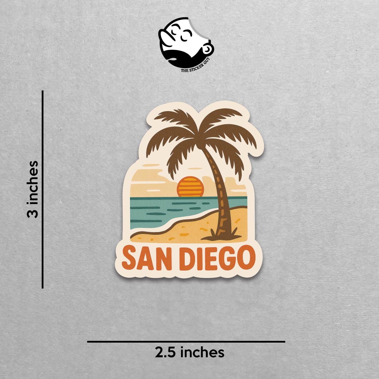 San Diego Travel Sticker - Matte Vinyl Die Cut Sticker - Etsy