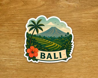 Bali Travel Sticker - Matte Vinyl Die Cut Sticker