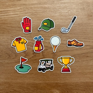 Golf Sticker Pack - Set of 10 Die Cut Stickers