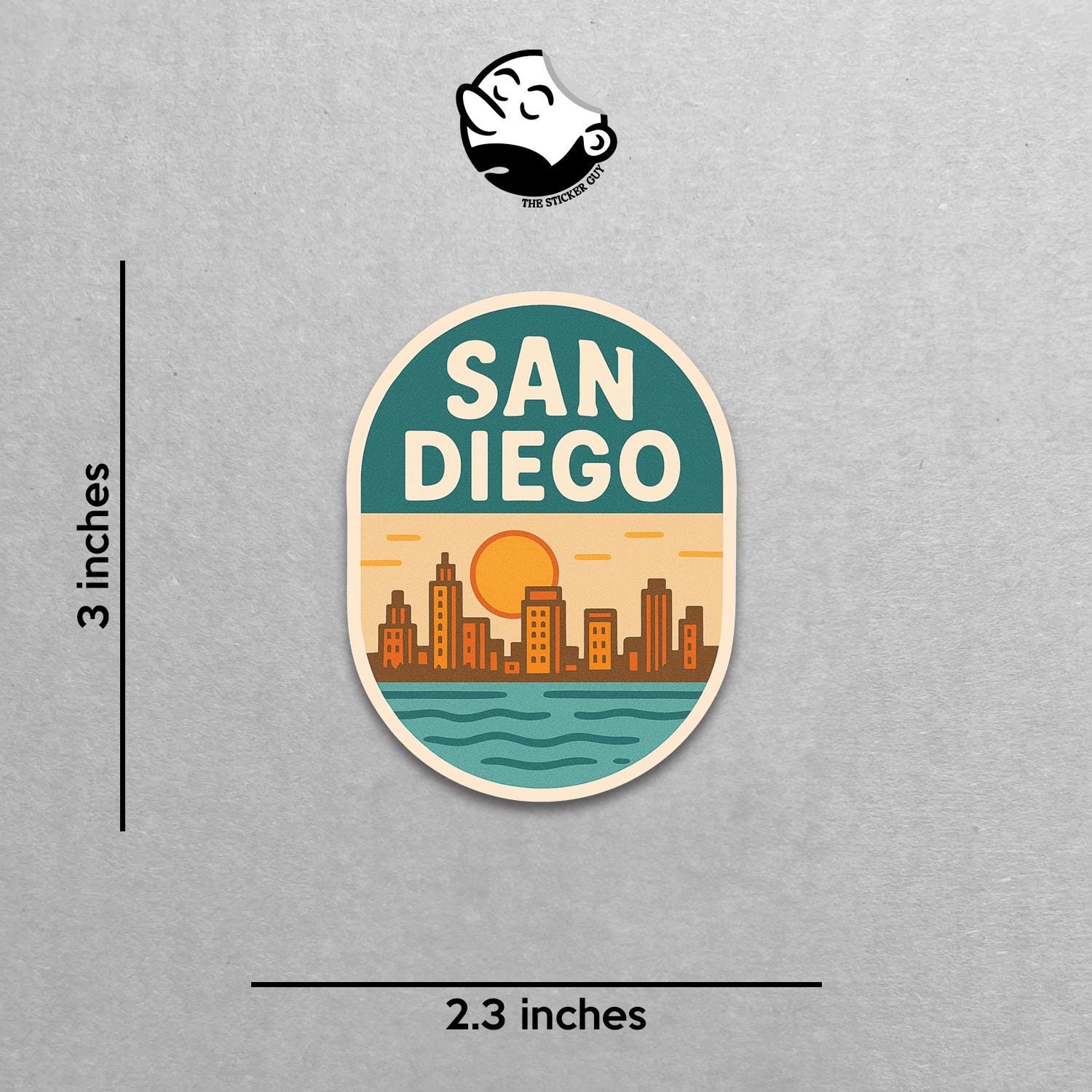 San Diego Travel Sticker - Matte Vinyl Die Cut Sticker - Etsy