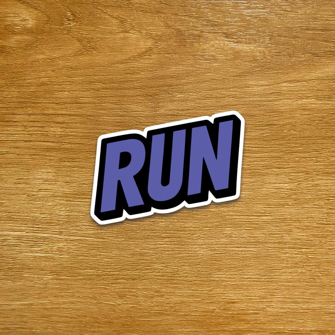 Run - Matte Vinyl Die Cut Sticker - Etsy