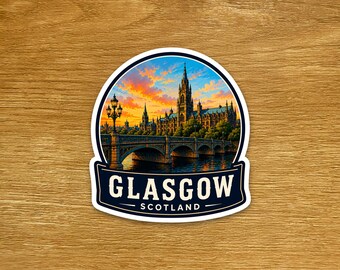 Scotland Glasgow Travel Sticker - Matte Vinyl Die Cut Sticker
