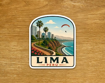 Peru Lima Travel Sticker - Matte Vinyl Die Cut Sticker