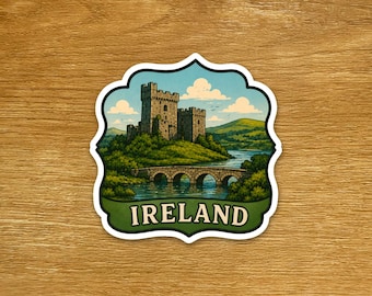 Ireland Travel Sticker - Matte Vinyl Die Cut Sticker