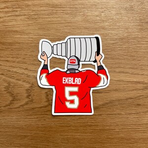 Florida Panthers - Aaron Ekblad - Adesivo fustellato della Stanley Cup
