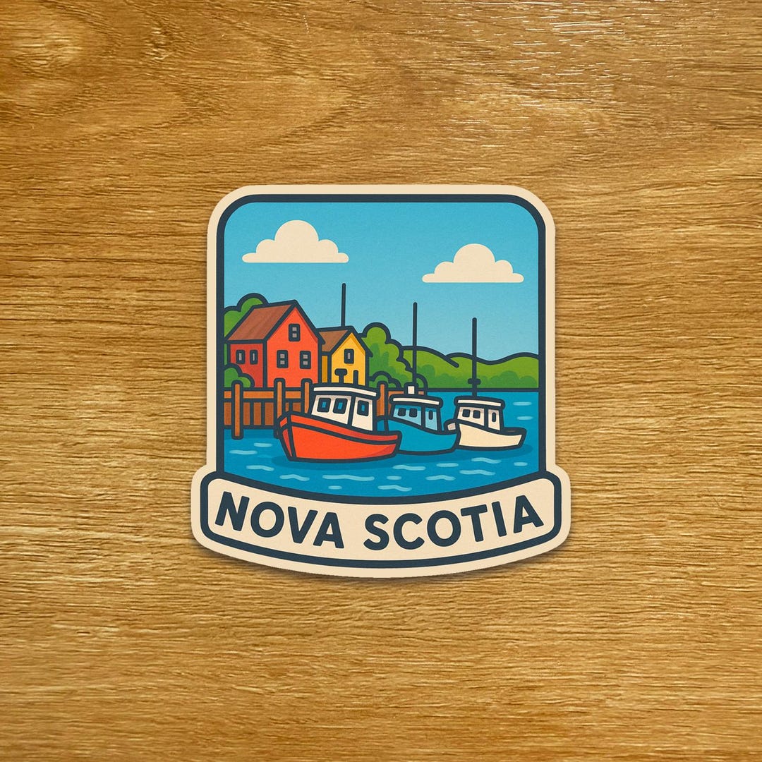 Nova Scotia Travel Sticker - Matte Vinyl Die Cut Sticker - Etsy Canada