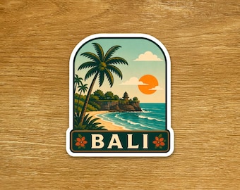 Bali Travel Sticker - Matte Vinyl Die Cut Sticker