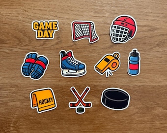 Hockey Sticker Pack - Set of 10 Die Cut Stickers