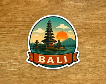 Bali Travel Sticker - Matte Vinyl Die Cut Sticker