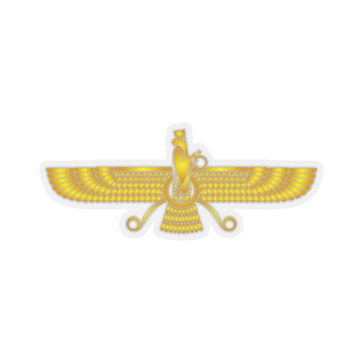 Golden Farvahar Sticker transparent/white - Etsy