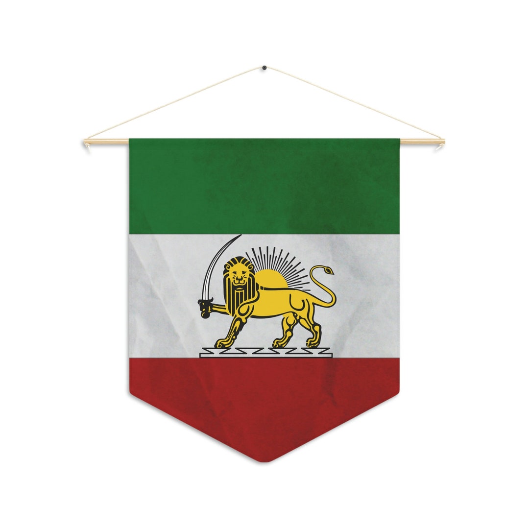 Flag of Pahlavi Dynasty of Iran Shir Khorshid Hanged Pennant - Etsy