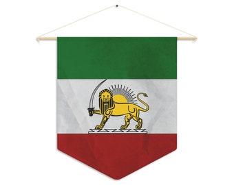 Flag of Pahlavi Dynasty of Iran Shir Khorshid Hanged Pennant