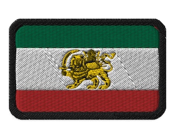 Shir Khorshid Imperial Pahlavi Flag of Iran Embroidered Patch