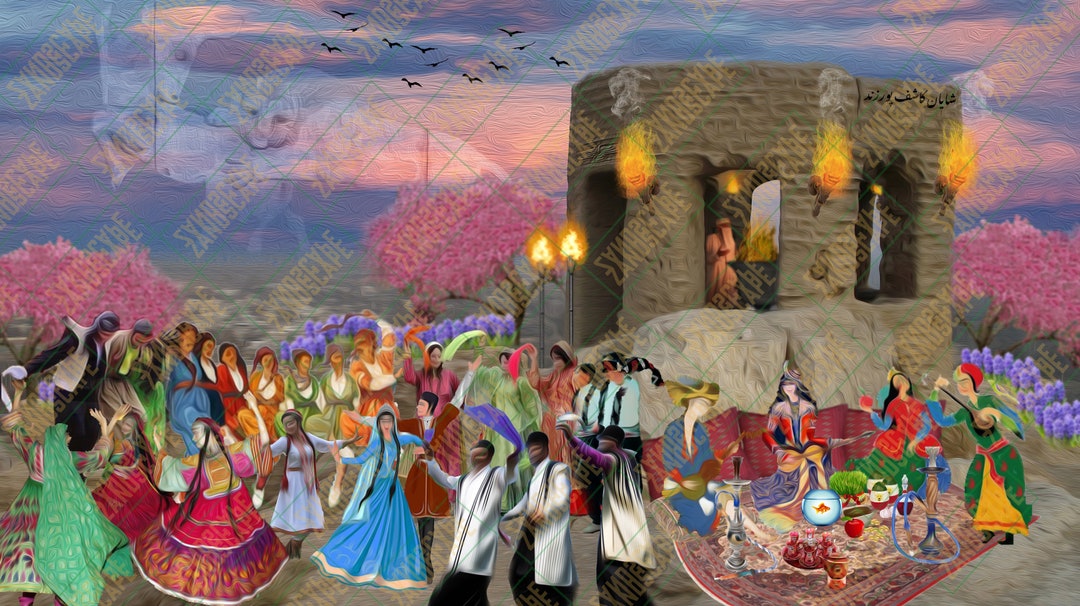 Nowruz Zoroastrian New Year Poster Print 170gsm Silk Etsy