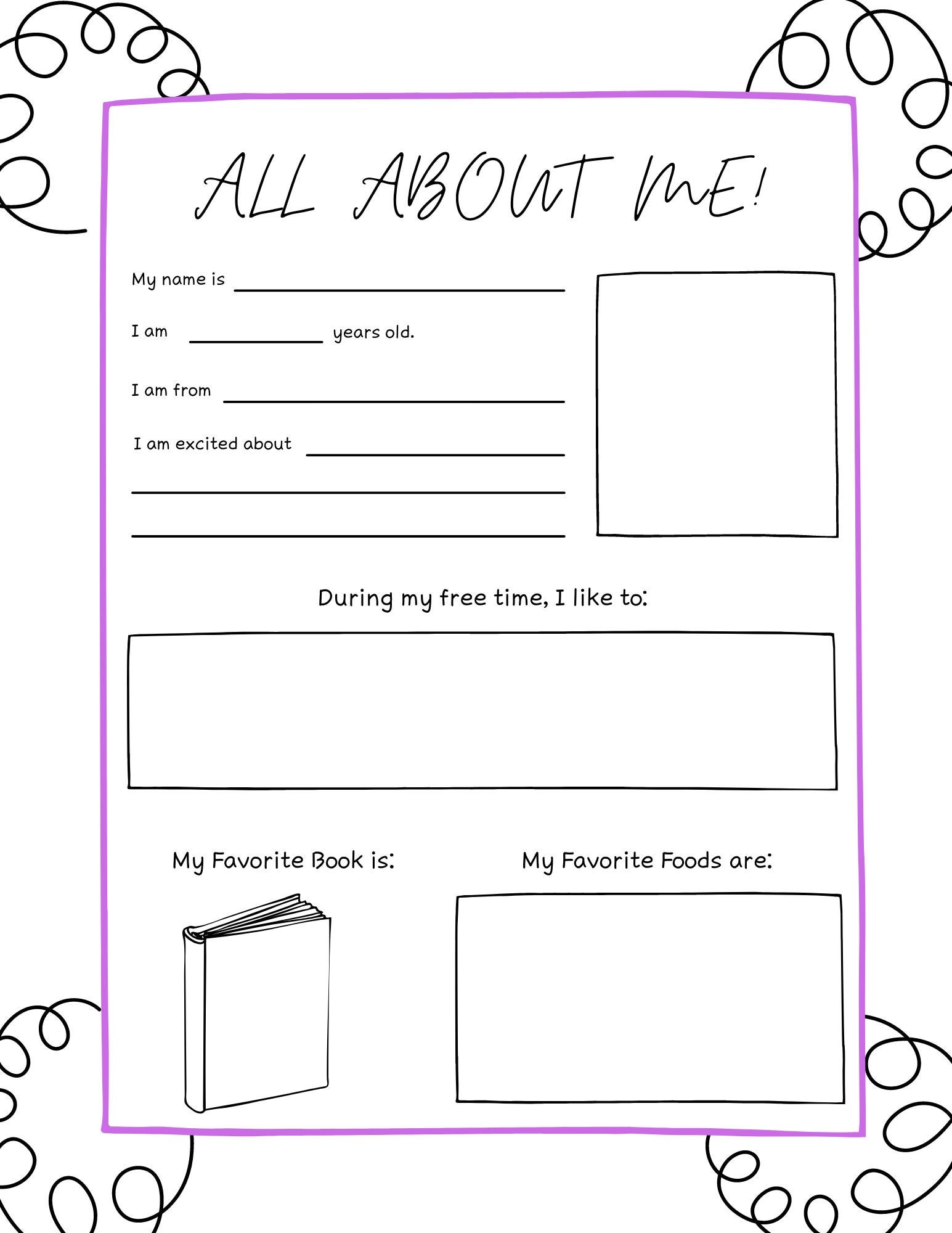 All About Me Writing Template Etsy all-about-me-writing-template-etsy