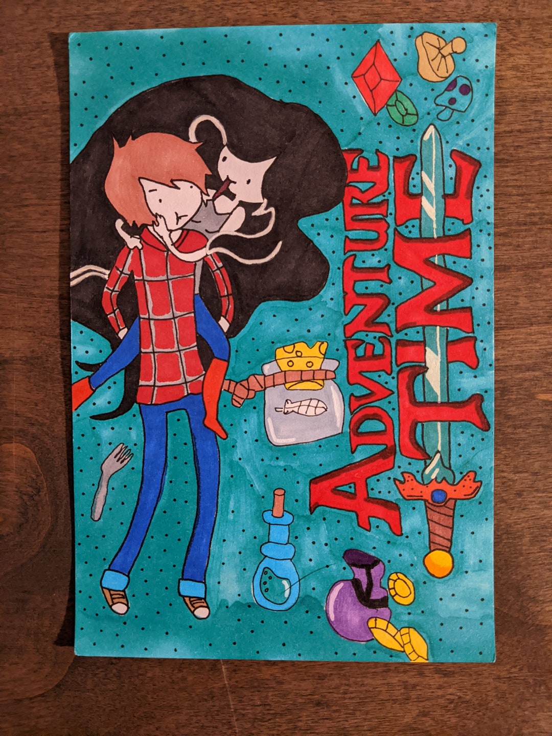 Adventure Time! Large Bookmark or Small Art Piece - Etsy