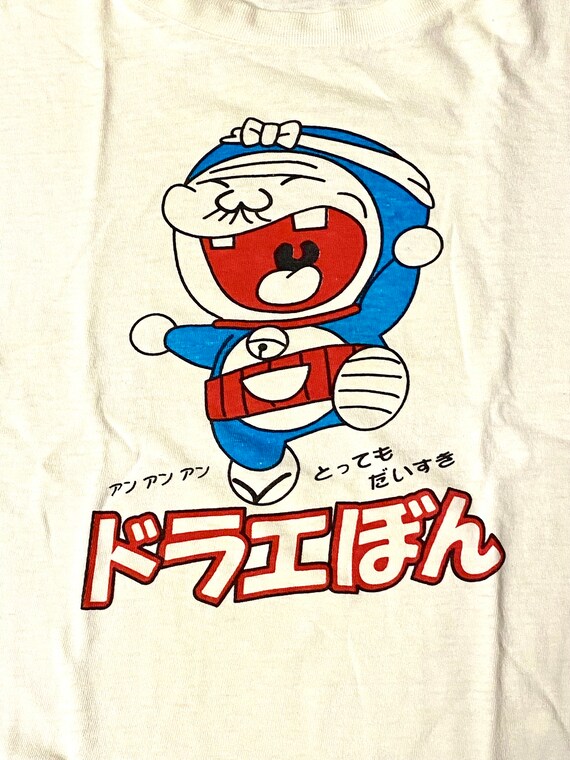 Vintage DORAEBON (Doraemon) Japanese Anime T-Shir… - image 1