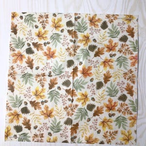 Fall Napkins: Pine Cone, Acorn, Leaf Print - 3 Ply Luncheon Napkin