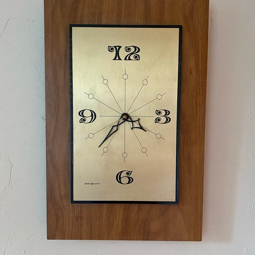 Vintage West Germany Wall Clock Richter Electric /sunburst Etsy