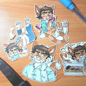 Dexter Meowgan (Morgan) 3x3 Sticker